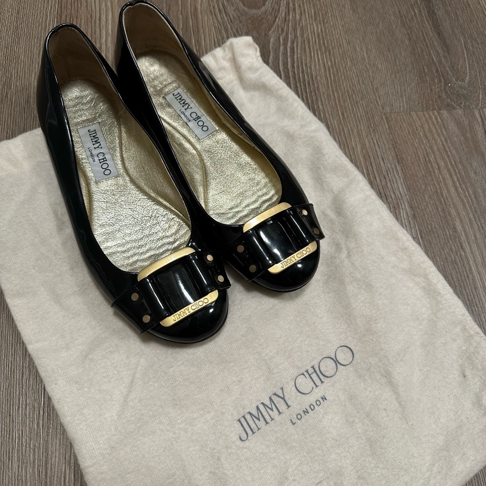 Jimmy Choo Glossy Leather flats. Size EUR 38/ US 7.5.